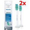 Oryginalne końcówki Philips Sonicare C1 HX6012/07 Średnio miękkie włókna (2 szt.) (Usuwanie płytki bakteryjnej)