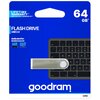Pendrive GOODRAM UUN2 64GB, USB 2.0, Odczyt 20 Mb/s, Zapis 5 Mb/s Srebrny Interfejs USB 2.0