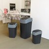 Kosz na śmieci uchylny CURVER Flip Bin szczelna pokrywa, plastik 45L Szaro-pomarańczowy Typ Uchylny
