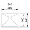 Zlewozmywak BLANCO Zerox 500-U Durinox 521559 Typ Podwieszany
