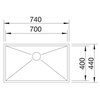 Zlewozmywak BLANCO Zerox 700-U Durinox 521560 Typ Podwieszany
