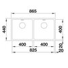 Zlewozmywak BLANCO Andano 400/400-U 522987 Typ Podwieszany