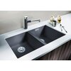 Zlewozmywak BLANCO Subline 350/350-U 523574 Antracyt Wykonanie Silgranit PuraDur