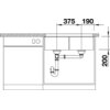 Zlewozmywak BLANCO Subline 350/350-U 523574 Antracyt Typ Podwieszany