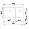 Zlewozmywak BLANCO Subline 480/320-U 523584 Antracyt Typ Podwieszany