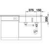 Zlewozmywak BLANCO Subline 430/270-U 523151 Antracyt Głębokość [cm] 46
