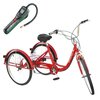 Rower trójkołowy ENERO 1017044 6B 24 cale damski Czerwony + Pompka rowerowa BOSCH EasyPump 0603947000