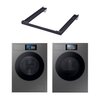 Pralka SAMSUNG BESPOKE AI WF90F09C4SU4 9kg 1400 obr AI Home AI EcoBubble Autodozowanie + Suszarka SAMSUNG BESPOKE AI DV90F09F4SU4 z pompą ciepła + Łącznik SAMSUNG SKK-ZSD