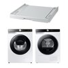 Pralka SAMSUNG WW80T554DAT AI Control AddWash 8kg 1400 obr + Suszarka SAMSUNG AI DV90DG6845LKU4 z pompą ciepła + Łącznik SAMSUNG SKK-UDW