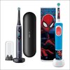 Szczoteczka magnetyczna ORAL-B iO 8 Czarny + Szczoteczka rotacyjna ORAL-B Kids Pro Spiderman + Etui
