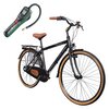 Rower miejski INDIANA Storica 140 3B 28 cali męski Czarny + Pompka rowerowa BOSCH EasyPump 0603947000