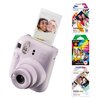 Aparat FUJIFILM Instax Mini 12 Fioletowy + Wkłady do aparatu FUJIFILM Instax Mini Spray Art 10 arkuszy + Wkład do aparatu FUJIFILM Instax Mini Mermaid Tail 10 arkuszy + Wkład do aparatu FUJIFILM Instax Mini Rainbow 10 arkuszy