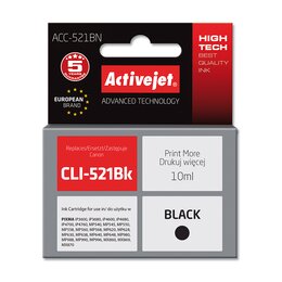 Tusz ACTIVEJET do Canon CLI-521BK Czarny 10 ml ACC-521BN