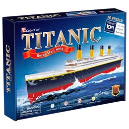 Puzzle 3D CUBIC FUN Statki Titanic Duży T4011H (113 elementów)