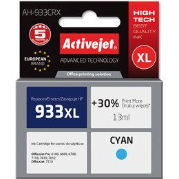 Tusz ACTIVEJET do HP 933 XL CN054AE Błękitny 13 ml AH-933CRX