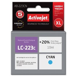 Tusz ACTIVEJET do Brother LC-223C Błękitny 10 ml AB-223CN
