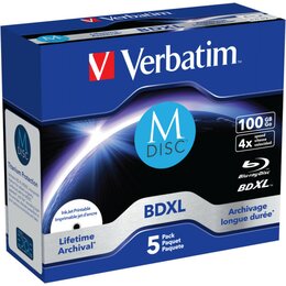 Płyta VERBATIM M-DISC Printable BD-R, 100 GB, 4x (5 szt.)