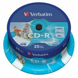 Płyta VERBATIM Azo Printable CD-R, 700 MB, 52x (25 szt.)