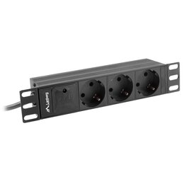 Listwa LANBERG PDU-03F-0200-IEC-BK (2 m) Czarny