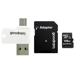 Karta pamięci GOODRAM microSDXC 128GB + Czytnik