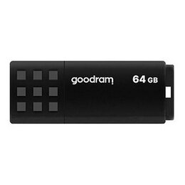 Pendrive GOODRAM UME3 64GB, USB 3.2 Gen. 1 (USB 3.0), Odczyt 60 Mb/s, Zapis 20 Mb/s Czarny