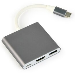 Hub CABLEXPERT A-CM-HDMIF-02-SG USB Typu C, Pasywny