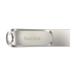 Pendrive SANDISK Ultra Dual Drive Luxe 64GB, USB-C / USB 3.2 Gen. 1 (USB 3.0), Odczyt 150 Mb/s Srebrny