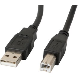 Kabel USB-A - USB-B LANBERG CA-USBA-11CC-0005-BK 0.5 m
