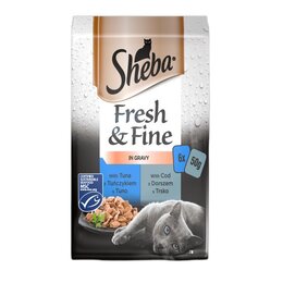 Karma dla kota SHEBA Fresh&Fine Dorsz i Tuńczyk 6 x 50 g