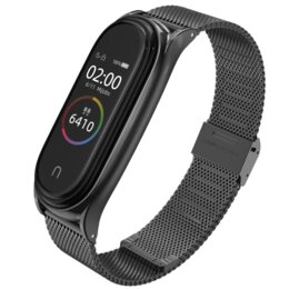 Pasek TECH-PROTECT MilaneseBand do Xiaomi Mi Band 5/6/6 NFC Czarny