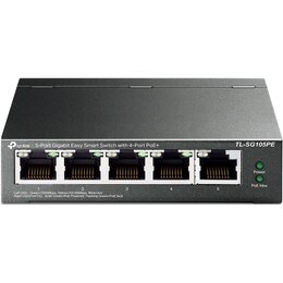 Switch TP-LINK TL-SG105PE Gigabit Ethernet, 4 porty, Funkcja PoE, Zarządzalny