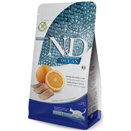 Karma dla kota FARMINA N&D Ocean Adult Śledź i pomarańcza 1.5 kg