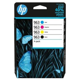 Zestaw tuszów HP 963 Instant Ink Czarny 24.09 ml, Błękitny 10.74 ml, Purpurowy 10.77 ml, Żółty 10.7 ml 6ZC70AE