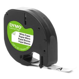 Taśma DYMO Papierowa 12 mm x 4 m Biały