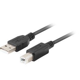 Kabel USB-A - USB-B LANBERG CA-USBA-15CU-0030-BK 3 m