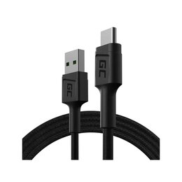 Kabel USB - USB-C GREENCELL PowerStream 1.2 m Czarny