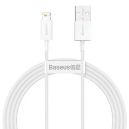 Kabel USB - USB - Lightning BASEUS Superior Series CALYS-B02 1.5 m Biały