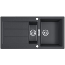 Zlewozmywak półtorakomorowy z ociekaczem FRANKE Sirius S2D 651-100 143.0618.681 Onyx 50x100