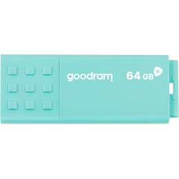 Pendrive GOODRAM UME3 Care 64GB, USB 3.2 Gen. 1 (USB 3.0), Odczyt 60 Mb/s, Zapis 20 Mb/s Turkusowy