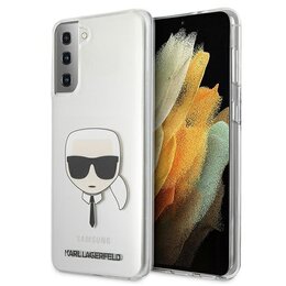 Etui KARL LAGERFELD Transparent Karl's Head do Samsung Galaxy S21+ Przezroczysty