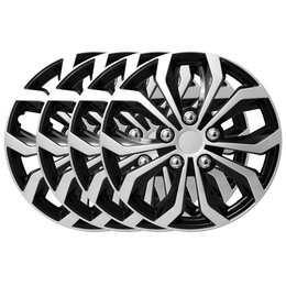 Kołpaki CARTREND Daytona 15 cali Czarno-srebrny