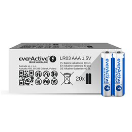 Baterie alkaliczne AAA LR03 EVERACTIVE Blue Alkaline (40 szt.) edycja limitowana