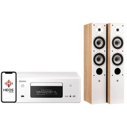 Zestaw stereo DENON Ceol-N10 + WILSON Six Biały