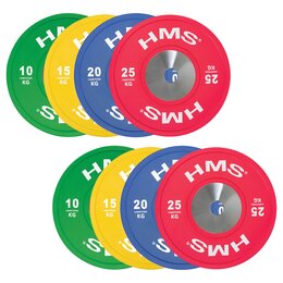Zestaw obciążeń HMS Bumper TBR PROFI SET (2x10/2x15/2x20/2x25 kg)