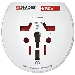 Adapter podróżny EMOS P0055N Biały