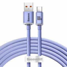 Kabel USB - USB-C BASEUS Crystal Shine 100W 2 m Fioletowy