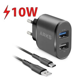 Ładowarka sieciowa ARKS ARKITTRC2U2AFASTK 10W Czarny