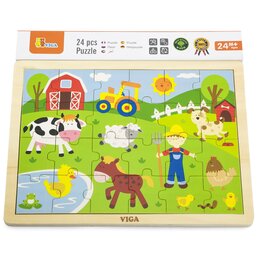 Puzzle VIGA Poznajemy świat Farma 50197 (24 elementów)