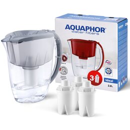 Dzbanek filtrujący AQUAPHOR Ideal Szary + 3 wkłady B100-15