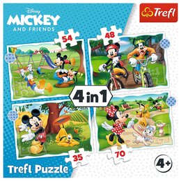Puzzle TREFL 4w1 Fajny dzień Mickiego 34604 (207 elementów)